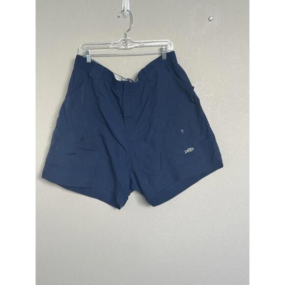 AFTCO Other - AFTCO Fishing Shorts Mens Size 46 Blue‎ Nylon Utility Cargo Pockets Outdoor